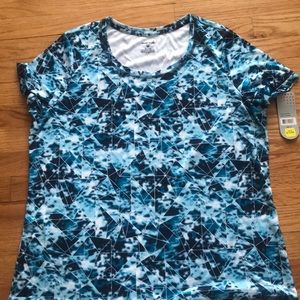 Exertek Workout Tee. Geometric Print. 1x